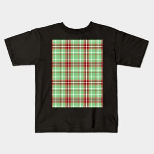 Red And Green Plaids Pattern Kids T-Shirt